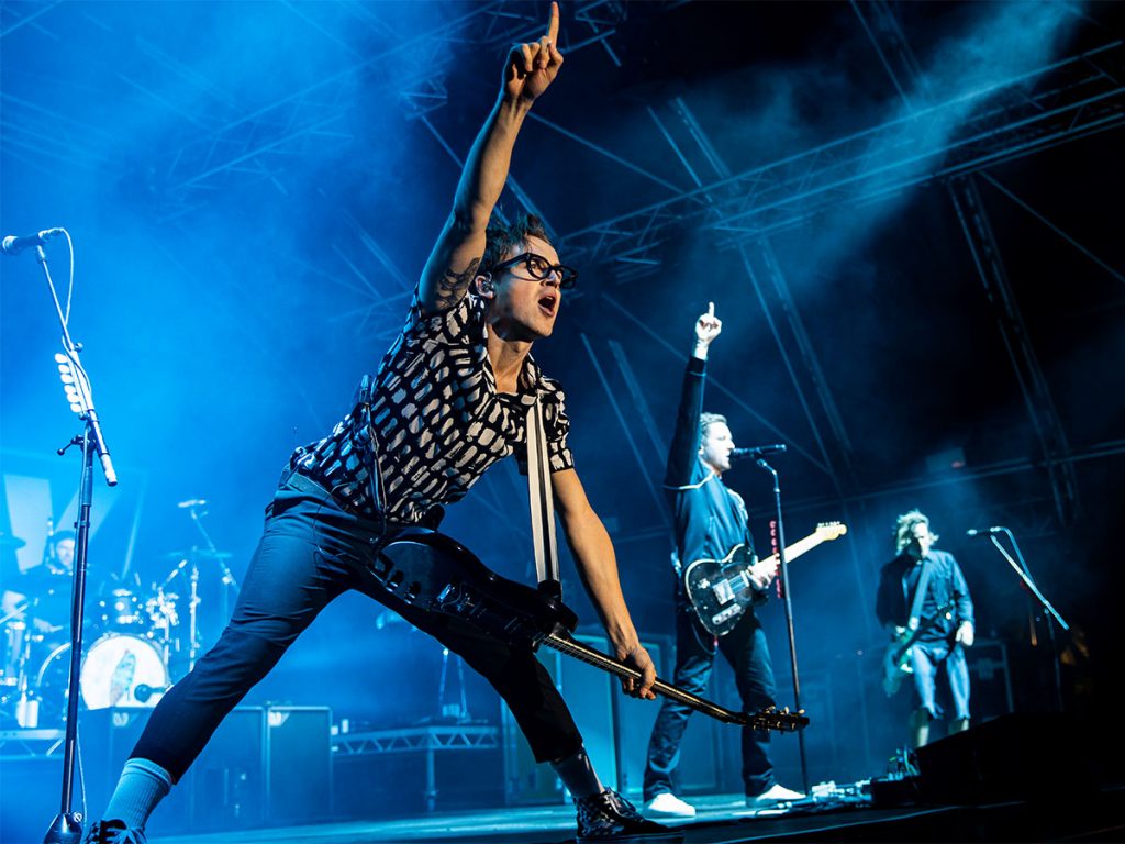 McFly Performing live at Bath festival 2021 on the main stage