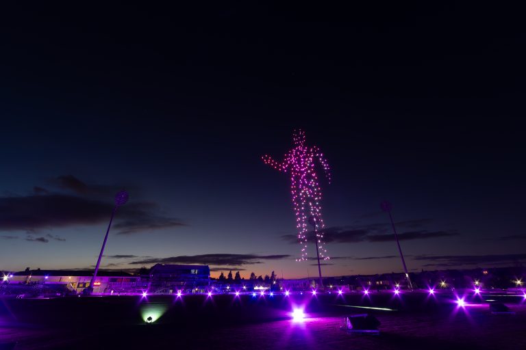 Celestial Evolution Drone Show - lighting purple