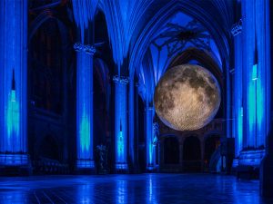 Luke Jerram, Museum of the Moon art installation at Bristol Cathedral